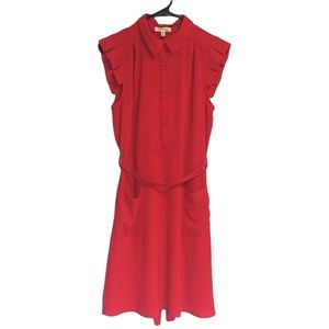 Monteau l Vintage Inspired Red Sleeveless midi dress